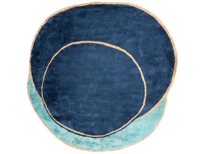 TEPPICH Marineblau 200/200 cm Viskose Kanrach