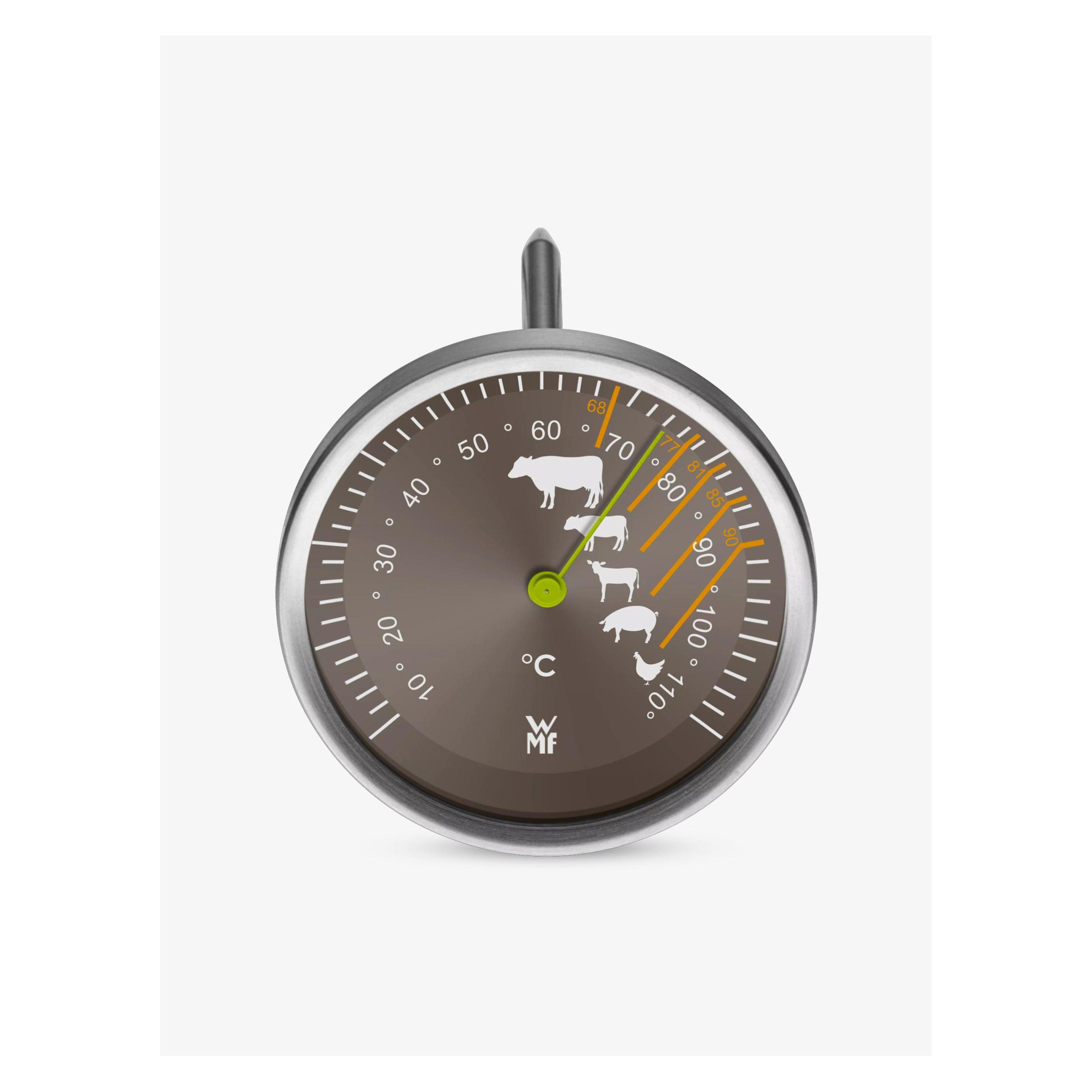 WMF Bratenthermometer Fleischthermometer BBQ Thermometer Fleisch Skala von 10- 110°C (06.0863.6030)