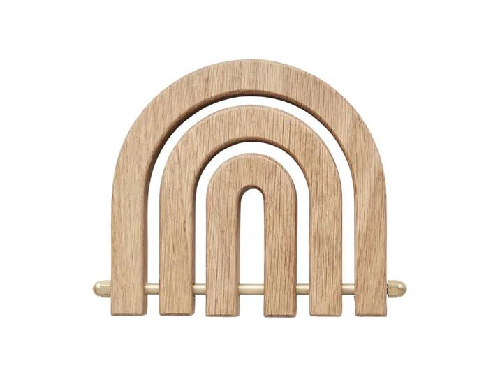 OYOY Dessous de plat en bois Rainbow Nature