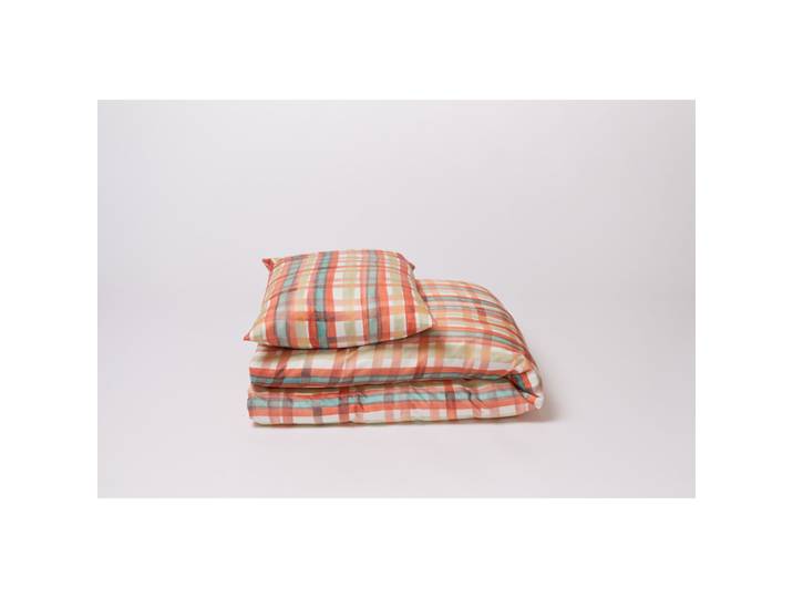 Journey Living Duvetbezug Dunwich brick Schottenkaro Baumwolle - Material: Bio Baumwolle