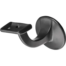 hermeta Handlaufträger 3508 Alu.ku.-besch.schwarz D.Wandplatte 56mm ger.Auflage - 3508-70E