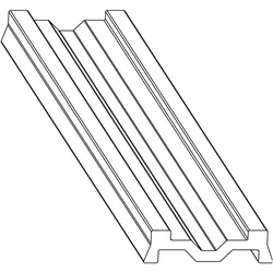 Maco, Zubehör Türbeschlag, Fiber-Therm Aufsatzschiene für Fixflügel L=1500 B=42 mm GFK silber (454792)