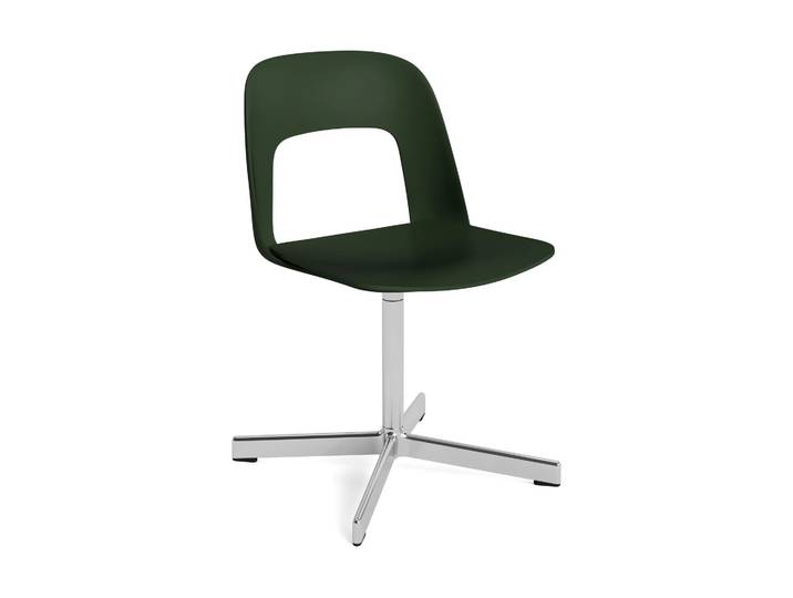 HAY Layout Chair 131 Stuhl Bottle green-polerad aluminium