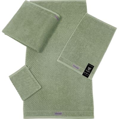 Handtuch ROSS "Smart", grün (schilf), B:50cm L:100cm, Frottier, Obermaterial: 100% Baumwolle, Handtücher, Uni-Rippe mit Velourslabel