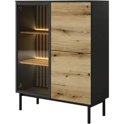 VITRINE in Schwarz, Goldfarben