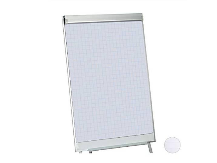 Relaxdays 2 x Papier pour Tableau\, Papier quadrillé pour modération\, Bloc de 50 Feuilles\, 60 g/m²\, 57\,5 x 81 cm\, Blanc