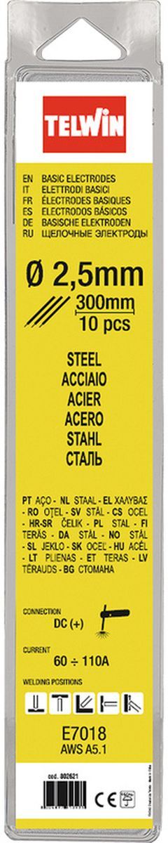Elettrodo di base Telwin acciaio 2,5 mm