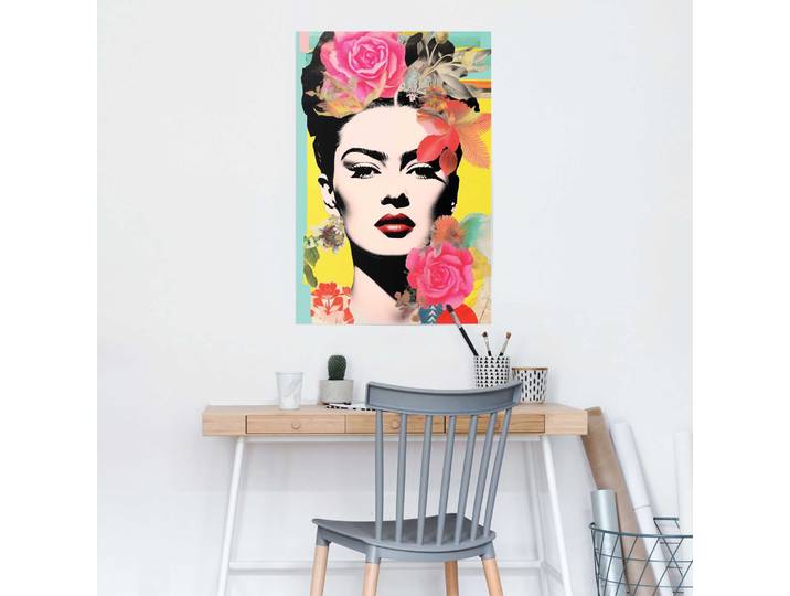 Poster Frida Pop Papier Multicolor 61 x 92 x 0cm
