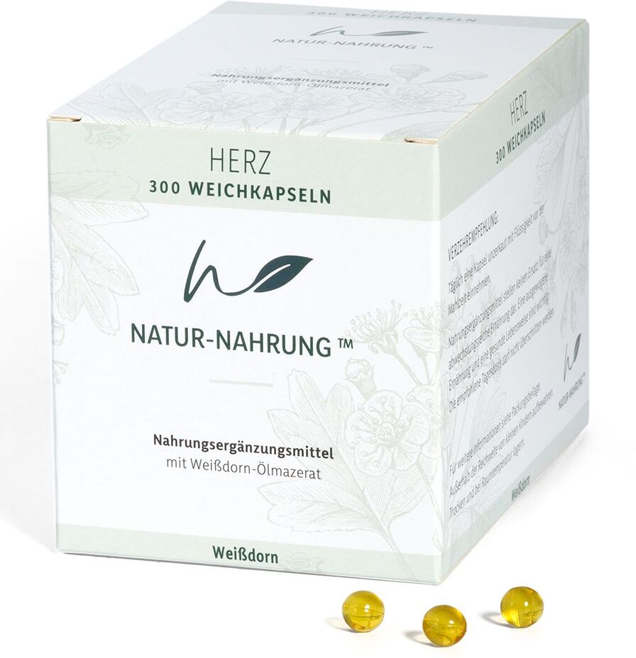 Natur Nahrung Natur-Nahrung Herz Weißdorn Weichkapseln 300 St