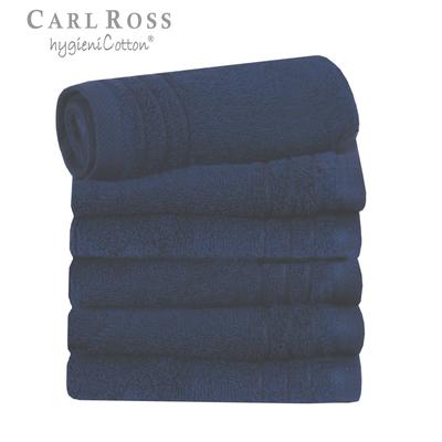 Seiftuch CARL ROSS "HygieniCotton", blau (dunkelblau), B:30cm L:30cm, Baumwolle, Waschlappen, mit 2 Aufhängekordeln