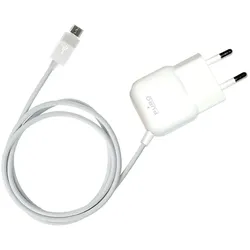 PURO Mini Reise- Ladegerät – přenosná nástěnná Ladegerät s micro USB Kabelem (weiß)