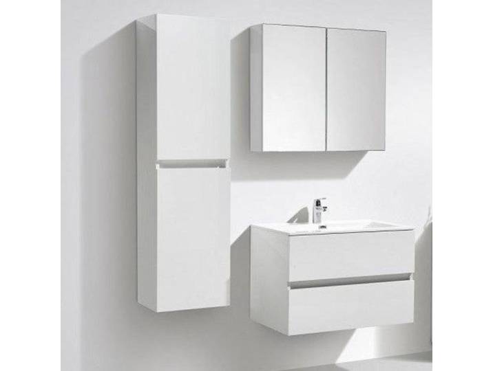 Ensemble de meubles salle de bain design SIENA largeur 80 cm blanc laqué Sans