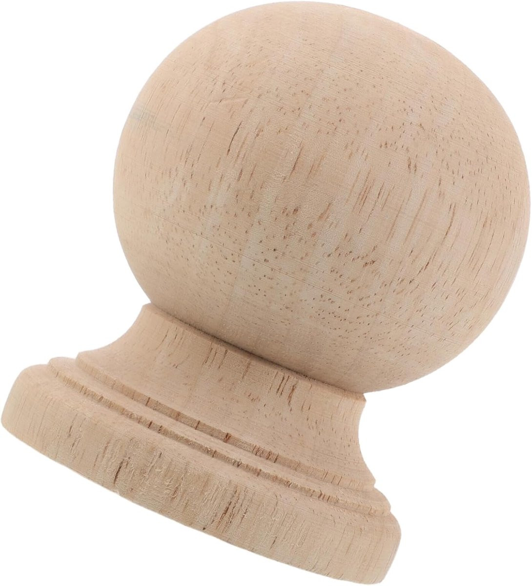 Houten Eindknop voor Topper Paalkap - Beige - 10 x 8 x 8 cm