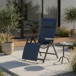 Garten-Relaxsessel klappbar Premium Aluminium