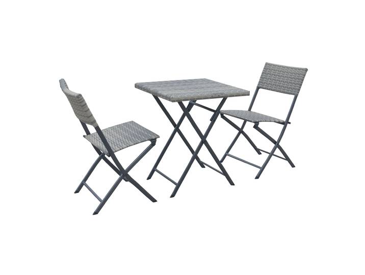 Gartenmöbel Set LAGO Rattan grau