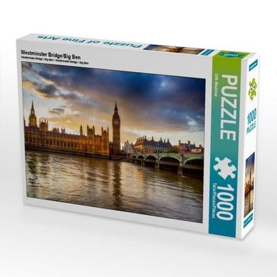 CALVENDO Puzzle Westminster Bridge/Big Ben | 1000 Teile Lege-Größe 64x48cm Foto-Puzzle für glückliche Stunden