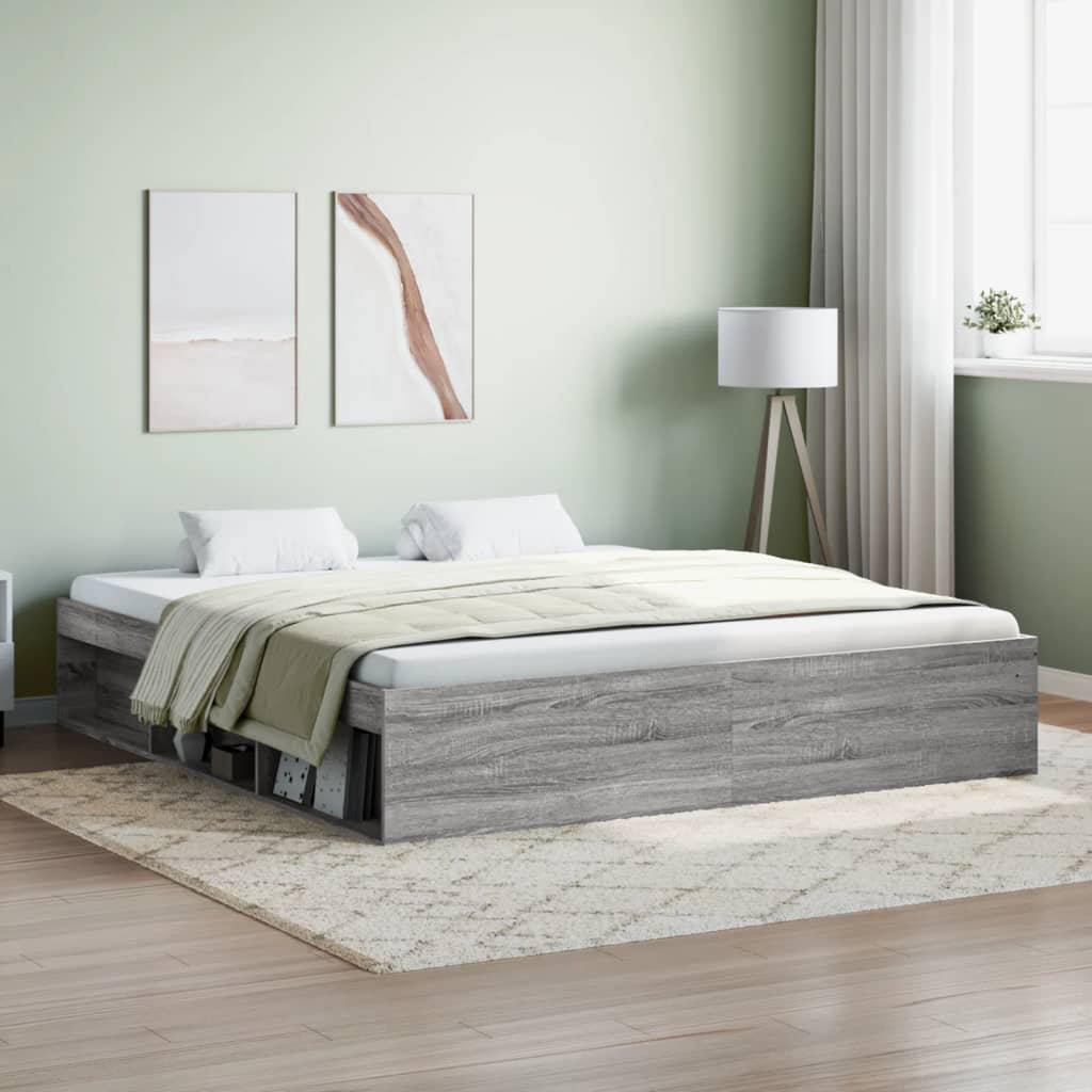 Latitude Run Afriani Bed Grey Sonoma Super King (6')