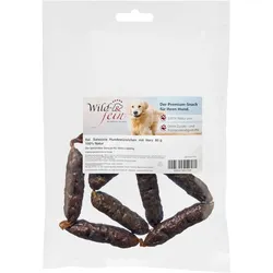 Wild & Fein italienische Salsiccia Hundewürstchen mit Herz - 80 g
