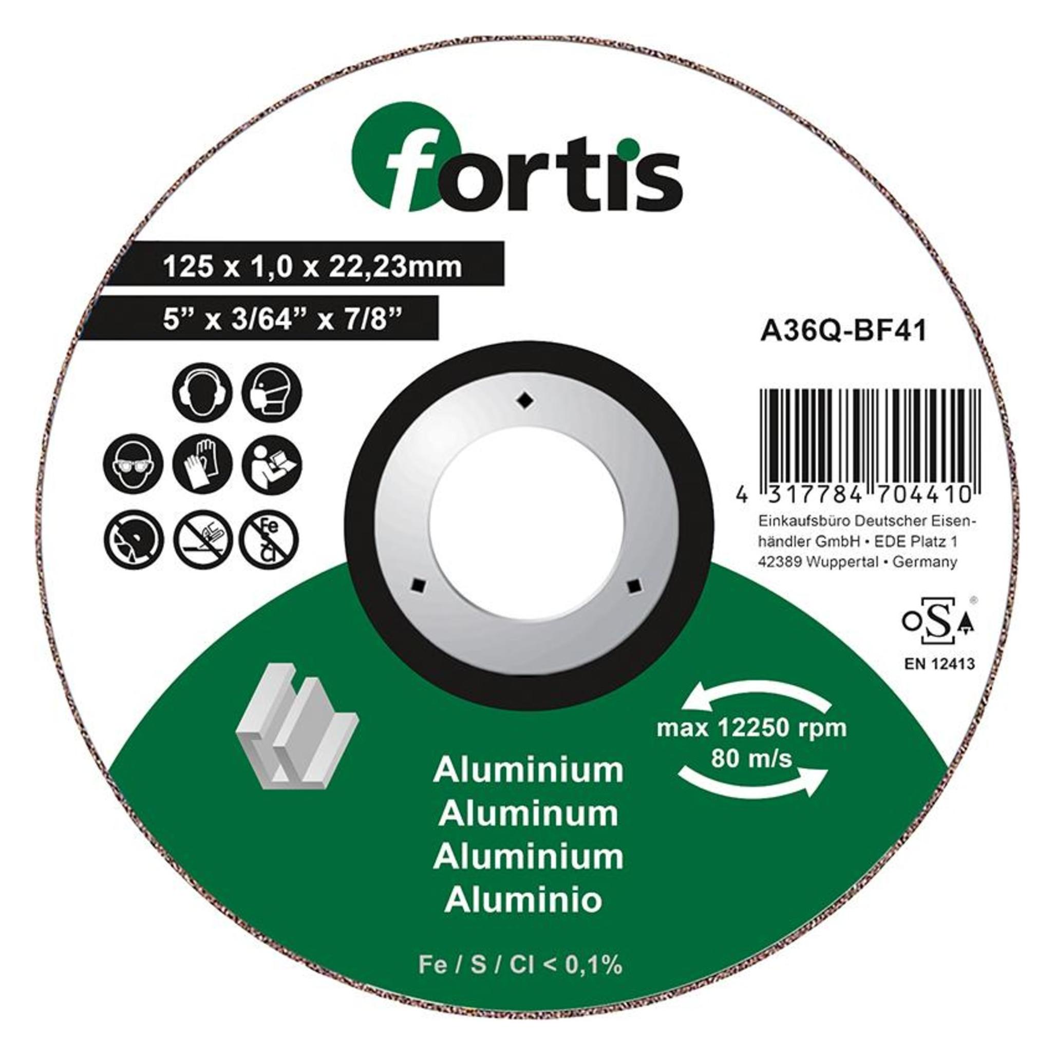 Magni Trennscheibe ALU-NE 125 x 1,0mm gerade FORTIS (4317784704410)