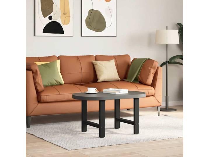 vidaXL Couchtischbeine Schwarz 2 Stk. 50x(42-43) cm Stahl