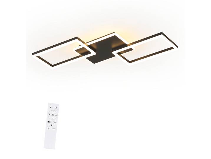 ZMH Led-Deckenleuchte Tarak 45/7/80 cm, Schwarz, Metall, Rechteckig, LED integrated, 45x7x80 cm, Lampen & Leuchten, Innenbeleuchtung, Deckenleuchten, Deckenleuchten