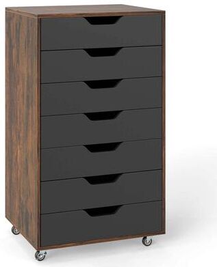 7 Drawers Cabinet Mobile Lateral Filing Organizer for Home Office