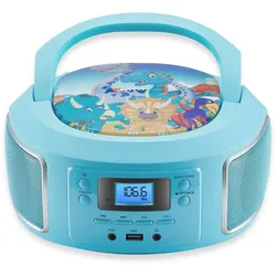 Cyberlux tragbarer Kinder CD-Player CD/MP3 USB Kinder Radio grün