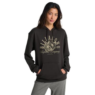 Hoodie BILLABONG "Brand New Feeling", Damen, Gr. S, braun (off schwarz), Obermaterial: 55% Baumwolle, 25% Baumwolle, 20% Polyester., Sweatshirts Hoodie