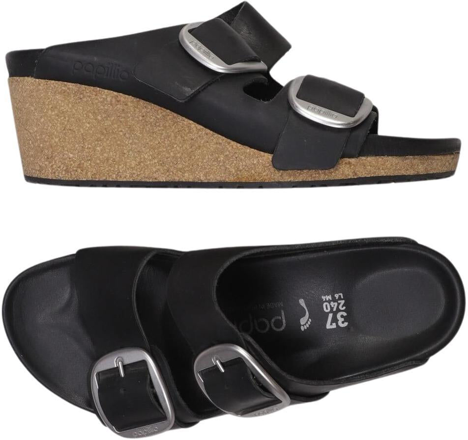 Papillio by Birkenstock Damen Sandalen, Schwarz, Gr. EU 37, kein / Etikett - Second Hand