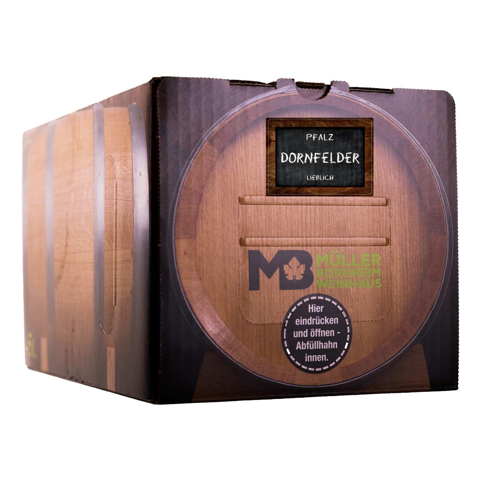 Weinhaus Müller Bornheim Pfalz Dornfelder Rosé Wein halbtrocken 11,5 % vol. 5 Liter Bag in Box