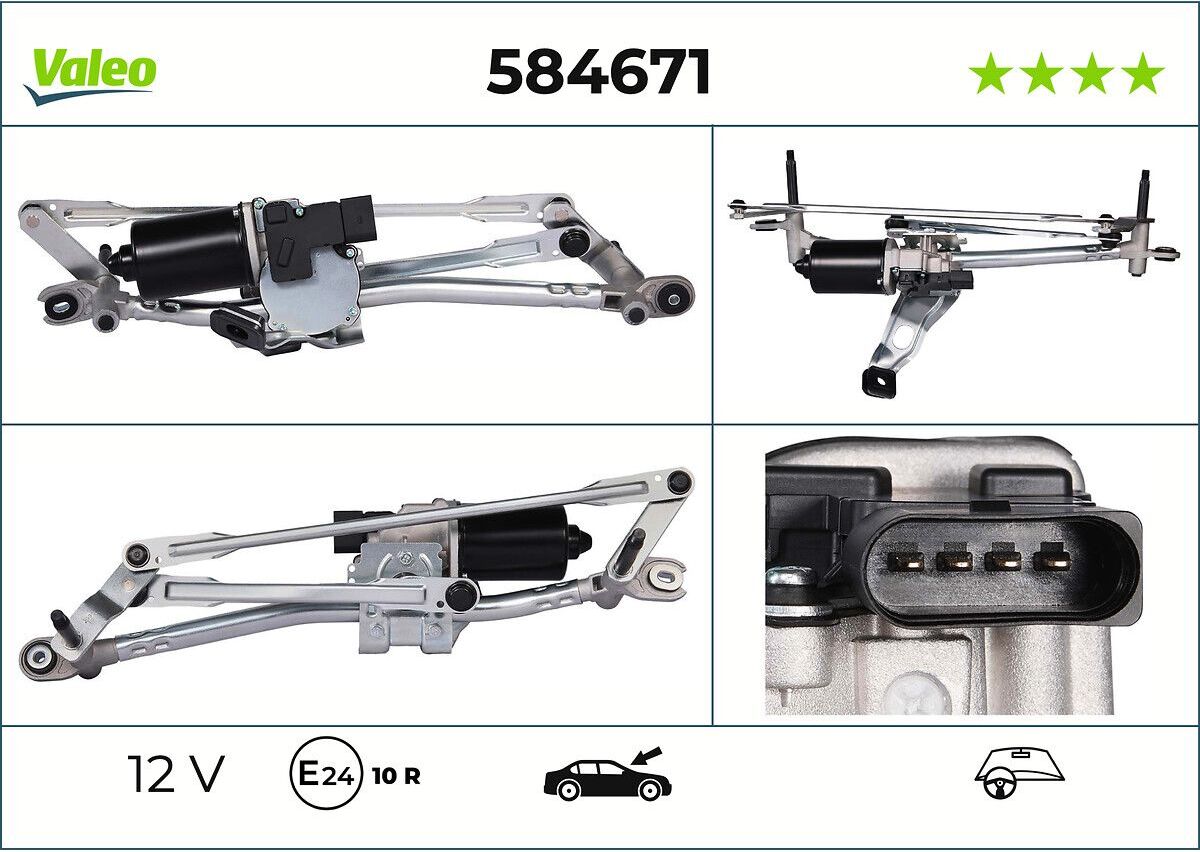 Wischermotor VALEO VAL584671
