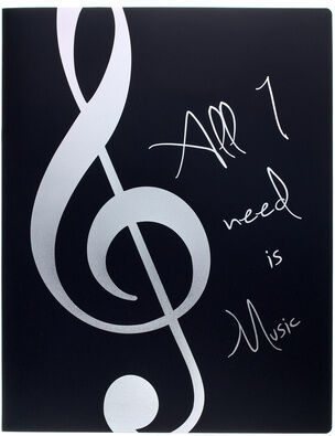 agifty Music Folder Silver Sleeves