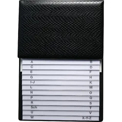 RNK Telefonklappregister hochwertige Ausführung Kunstleder 160x230x10mm schwarz