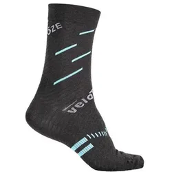 VELOTOZE Socken Merinowolle | schwarz / blau