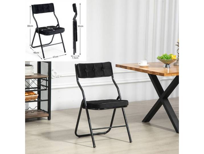Chaises Pliantes - 2 Pack - Siège Rembourré - Design Pliable - Construction Robuste - Chaise pour petit espace