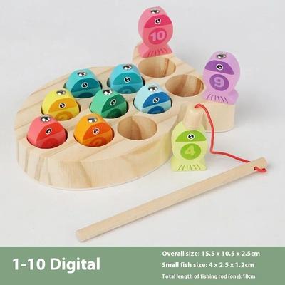 Inspire Select Wooden Montessori Fishing Toy Set Kids Number & Alphabet Learning Game For Early Education Training numbers