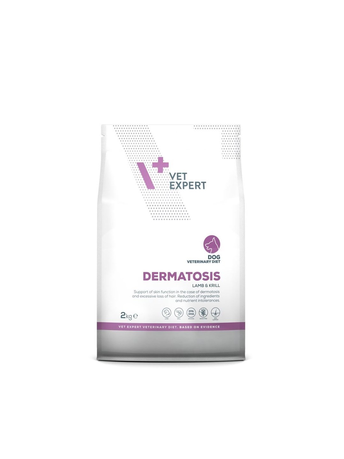 VetExpert Veterinary Diet Dermatosis Dog Lamm & Krill - Trockenfutter für Hunde - 2kg