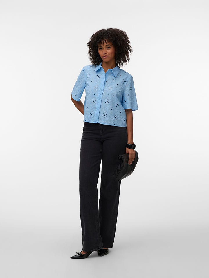 Vero Moda Bluse in Hellblau - L