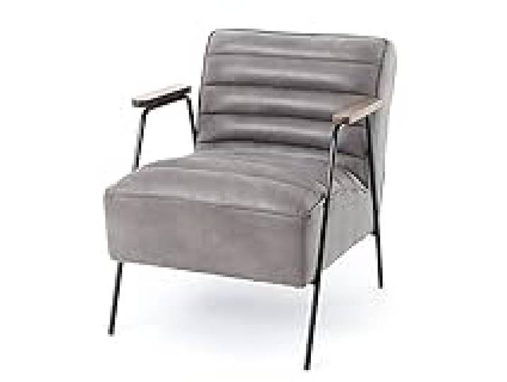 Amadeus Fauteuil Hutch en Simili Cuir Gris, Multicolore, Unique