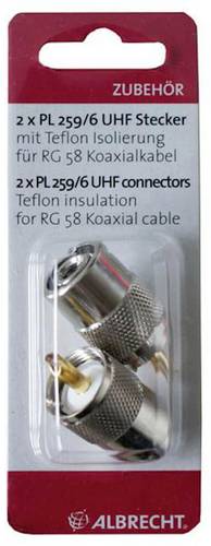 Albrecht PL-Stecker PL259/6 Zweier-Blisterset 50120
