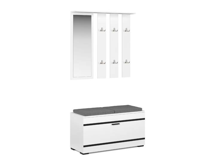 Garderobe Set OPAL 2-teilig weiss