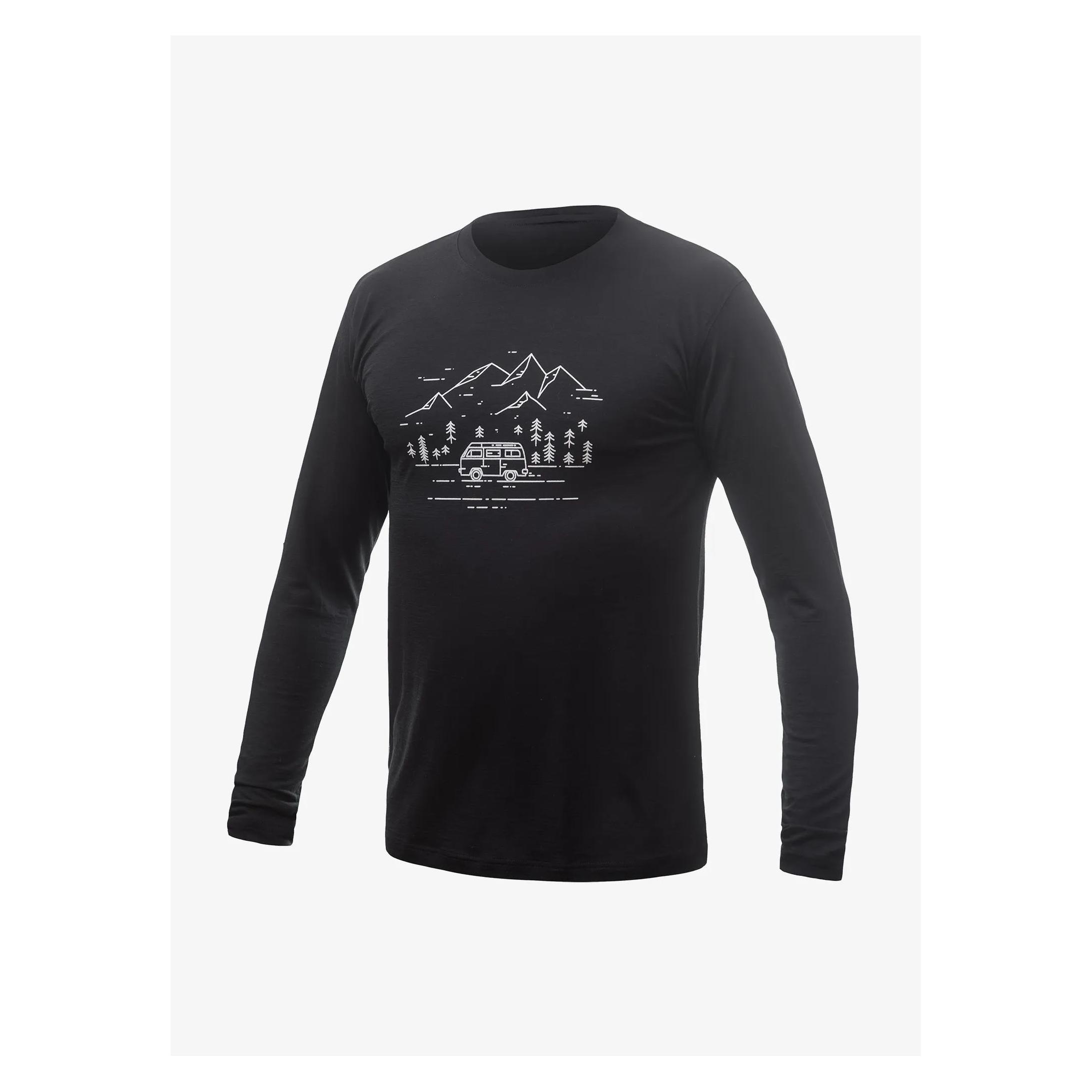 No Name Longsleeve Sensor Merino Active PT Tee L/S - black van life rozmiar: xl (XL) (485696)