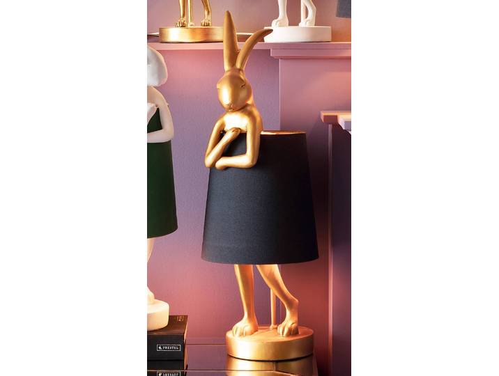 Lampe de table Animal Rabbit - Type B 23 x 68 x 26cm Doré/Noir/Doré Lin E14