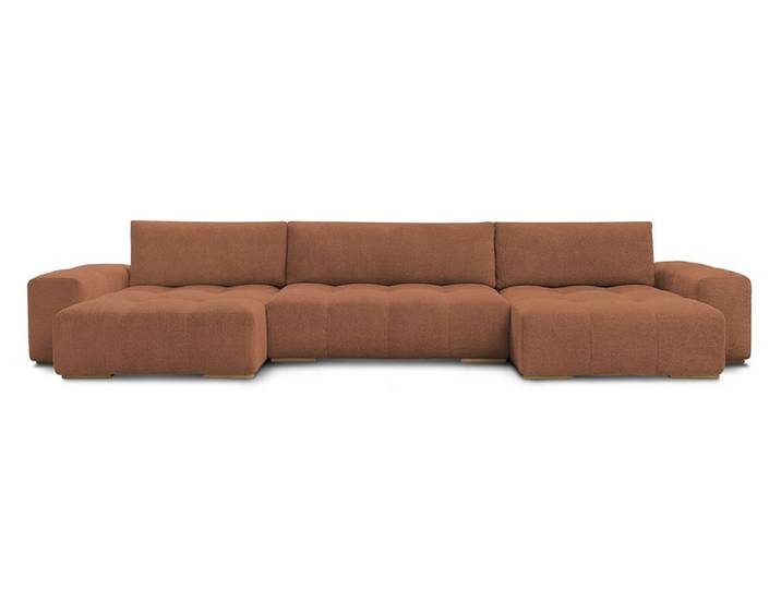 Wohnlandschaft BOBOCHIC ANAKIN Boucle-Stoff orange