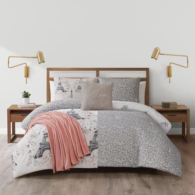 Turnstyle Belle Tour Paris Reversible 5pc Comforter Set