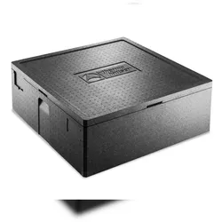 thermohauser EPP Thermobox Pizza Party/Family, schwarz, mit Deckel, 83 L