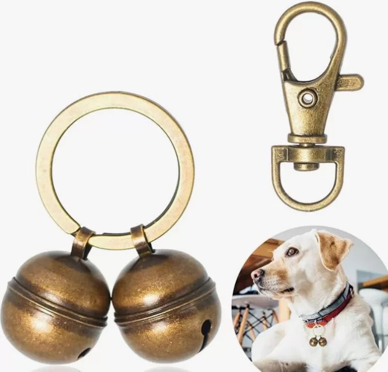 INF Stilvolle Haustierglocke für Halsbänder und Outdoor-Zubehör Bronze