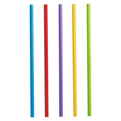 Trinkhalme Papstar, für Shakes, Einweg, L 250 x Ø 8 mm, aus FSC®-zertifiziertem Papier, farbsortiert, 100 Stück