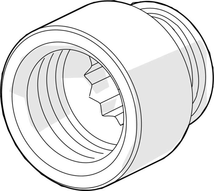 Hansa Verlängerung DN15 15 mm SW 12 59913863 59913863 G1/2, SW12, 15 mm