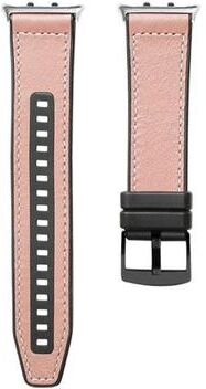 Everyday Crate Honor Watch 5 Hybrid Leather Watch Band Premium Silicone Watch Strap Replacement pink
